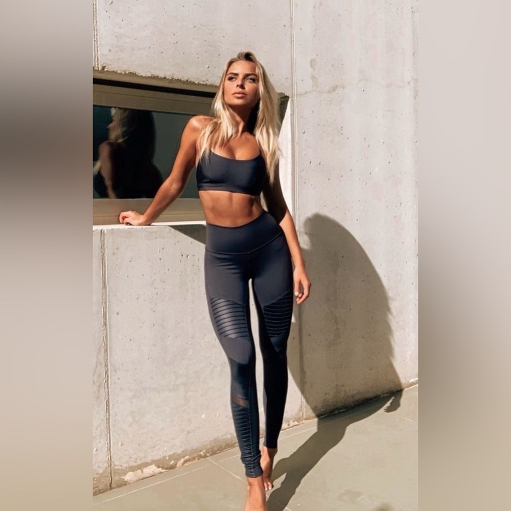 Alo Yoga High Waist Moto Leggings Dark Gray S